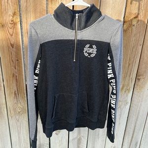 PINK Grey and White Sweatshirt